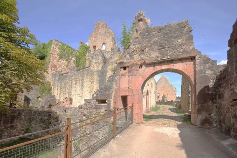 Stronghold built in front of 1127, castle ruins, Windenreute, Emmendingen, Breisgau,