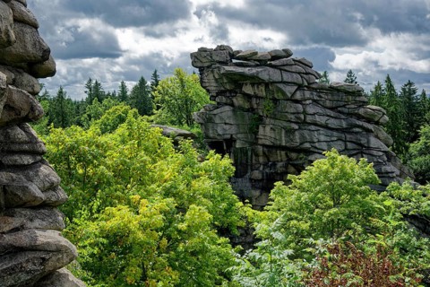 Greifensteine, Erzgebirge rock formation, Geyerscher Wald, granite rocks, Ehrenfriedersdorf, Ore