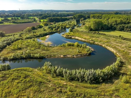Datteln, North Rhine-Westphalia, Germany - Lippe, river and floodplain development of the Lippe