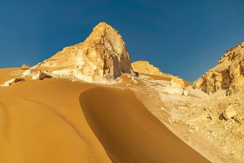Landscape in the White Desert in the Egyptian part of the Libyan Desert, Egypt