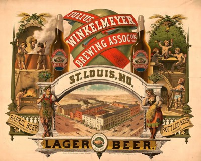 Advertising poster, beverage advertisement, This is a historic advertising poster for Julius