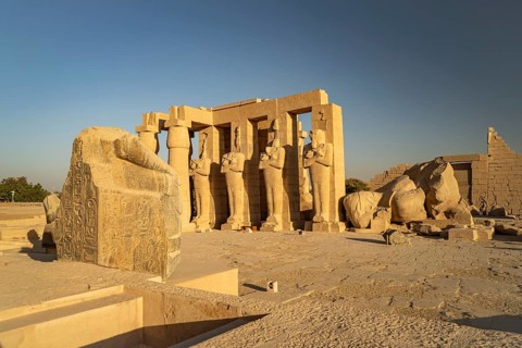 Ramesseum, mortuary temple of Ramesses II in the Theban necropolis near Luxor, Egypt