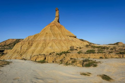 The Castil de Tierra monolith in the Bardenas Reales Natural Park, Navarra, Spain