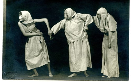 Dance, expressive dance, Mary Wigman, tan group, costume, dance of death, Dresden, twenties, three