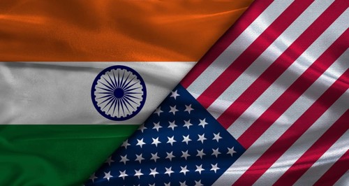 Bilateral relations between India and United States. Flag of India and United States