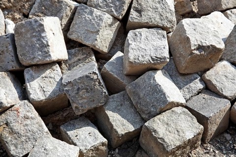 Paving stones are mixed up, Austria