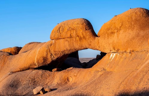 Morning, rock arch, Pontok Mountains, Große Spitzkoppe, Spitzkoppe, Große Spitzkuppe Nature
