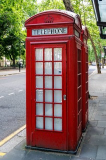 A pair of cast iron K2 telephone kiosks, designed by Sir Giles Gilbert Scott and introduced from