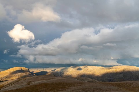 Light atmosphere in the mountains, Söröya, Finnmark, Norway, September 2018