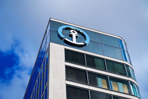 Branch of the logistics company Kühne & Nagel in the Hafencity of Hamburg, Germany +++ editorial