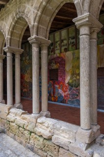 Romanesque cloister of the collegiate church, Eglise Collegiale in Saint Émilion, France