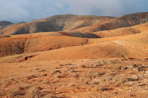 Barren landscape near Betancuria, Fuerteventura, Canary Islands, Spain