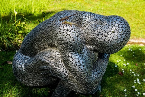 Botanical garden with sculptures in spring, artist Seo Young Deok, Light Garden, Andre Heller,