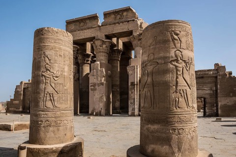 Temple complex on the Nile, Kom Ombo temple, Upper Egypt, Egypt