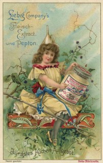 Picture series Recent kitchen line-up, girl wearing a funnel as a hat and sitting on a decorated