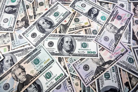 Different dollar banknotes of the United States of America