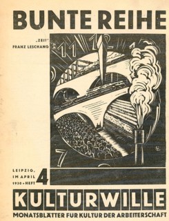 Kulturwille, monthly bulletin for workers' culture, 7th year, 1930, issue 4, magazine, graphic of
