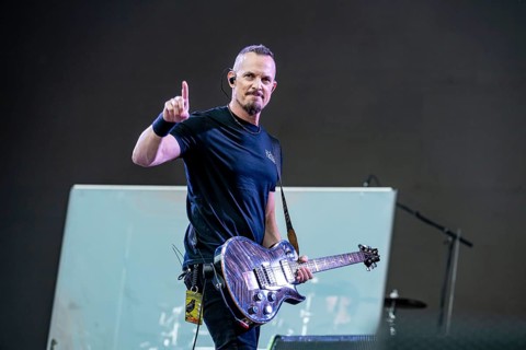 Guitarist Mark Tremonti from the American rock band Alter Bridge live on the Mandora Stage during