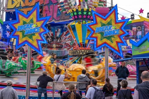 Breakdance No.1, Rheinkirmes in den Rheinwiesen in Düsseldorf-Oberkassel, North Rhine-Westphalia,