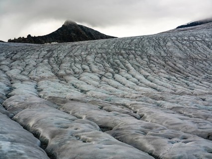 Patterns of glacial streams, behind Kleinvenediger, Venedigerkees, Venice Group, Hohe Tauern