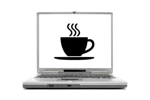 Laptop shopping, online shop, online, shopping, home office, working at home, coffee break, studio