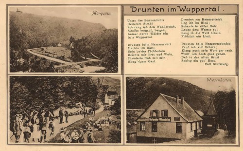 Historical postcard, picture postcard, Wuppertal, North Rhine-Westphalia, Germany, digitally