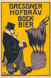 Advertising poster, beverage advertisement, advertising poster by Fritz Wolff from 1899 promotes