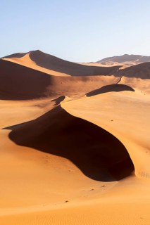 Red and yellow sand dunes of the Namib, Namib Desert, Namib-Naukluft National Park, Namibia