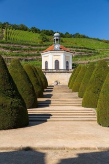 Belvedere im vineyard, palace gardens Wackerbarth, Radebeul, Saxony, Germany