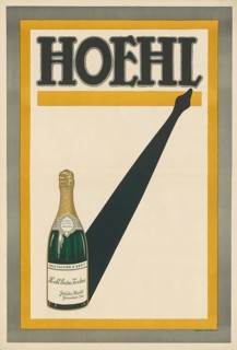 Advertising poster, beverage advertisement, advertising poster for Höhl German sparkling wine from