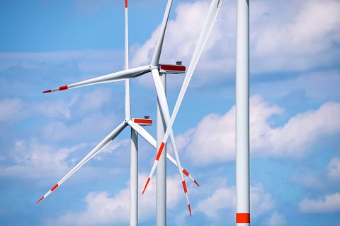 Wind turbines at the Kesdorf wind farm in Schleswig-Holstein, Germany +++ editorial use only