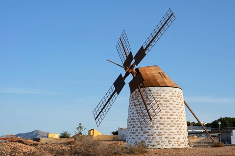Windmill, Molino De Valles De Ortega, Valles de Ortega, Fuerteventura, Canary Islands, Spain