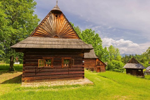 Museum of slovak village in Jahodnícky Hory, east of Martin, Slovakia. The Village Museum is the