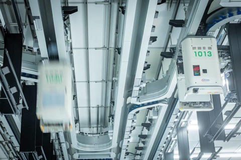 Cleanroom at Infineon Technologies AG's new Smart Power Fab in Dresden on 10 June. The Smart Power