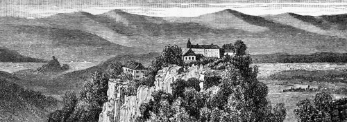 Mont Sainte-Odile Alsace, Odilienberg in the eastern Vosges, Odilla is the patron saint of Alsace,
