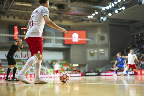 LUBIN, POLAND - MARCH 12, 2025: Futsal match European Championship qualifiers Poland - Moldova 3:0.