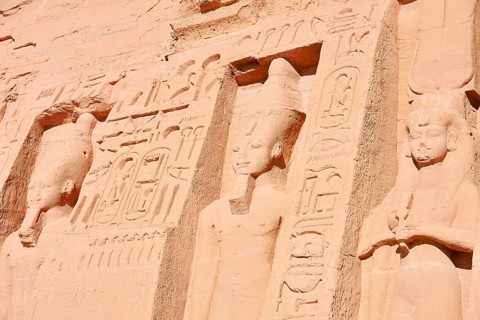 Statues of Ramesses II and Nefertari, Temple of Hathor or Temple of Nefertari, Temple of Abu