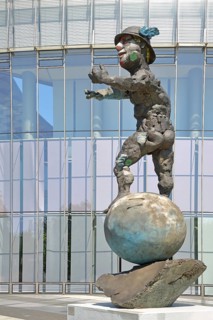 Mercurius sculpture by Markus Lüpertz 2007, messenger of the Roman gods, Roman mythology, symbol