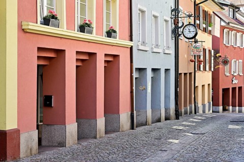 Historic houses on the main street, Laufenburg, Southern Black Forest, Black Forest,