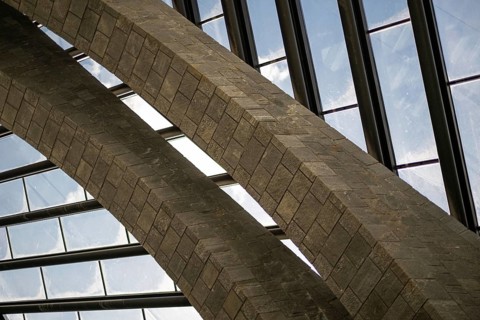 Struts, roof area, interior, Roman Catholic church of San Giovanni Battista, built in the same