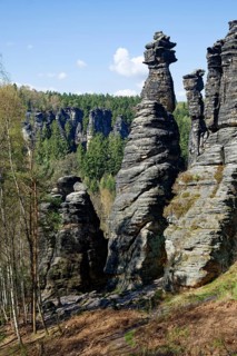 Rock formations, rock towers Hercules columns, natural wonders, climbing rocks, excursion
