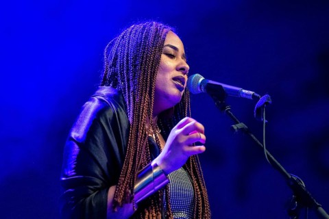 Sulafa Elyasm, singer, oud player, Sudan, live, 30.04.2026, Huxleys Neue Welt, Berlin, Germany,