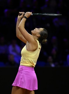 Aryna Sabalenka (BLR) disappointed, gesture, gesture, tennis, Porsche Cup 2024, Porsche Arena,