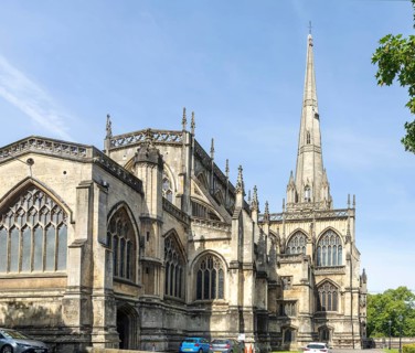 Historic building of St Mary Redcliffe church, Bristol, England, UK