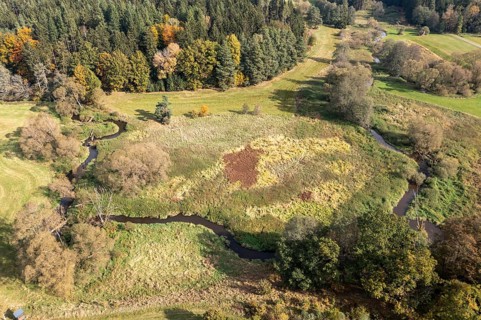 Bavaria, Upper Palatinate, Tirschenreuth, Waldnaab, Waldnaabaue, wild pastures Waldnaabaue, aerial