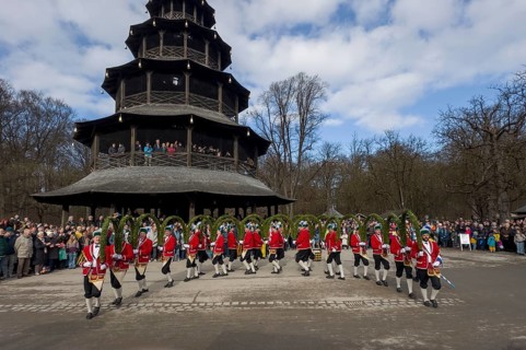 Schaeffler dance in 2026 in the English Garden, behind the Chinese Tower. The event takes place