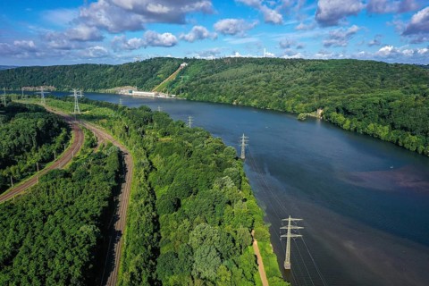 Hagen, Herdecke, North Rhine-Westphalia, Germany - The Hengsteysee is a reservoir completed in 1929