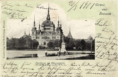 Historical postcard around 1900, Bremen, Germany, reproduction of a postcard, historical