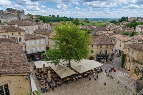 Market Square, Place du Marchè in Saint Emilion, France