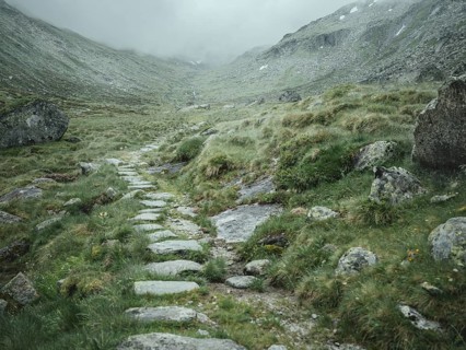 Historical sower's path along which Holocaust survivors travelled from Austria to Italy in 1947 in